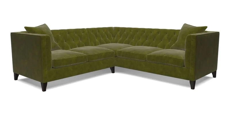 Haresfield Corner Sofa in Two Tone Plain Biscuit