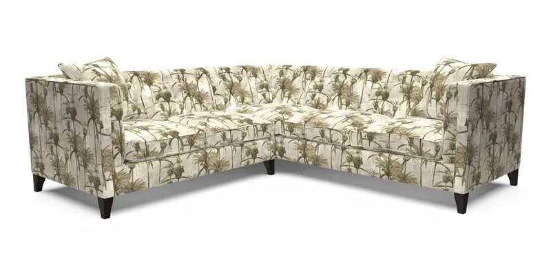 Haresfield Corner Sofa in Two Tone Plain Biscuit