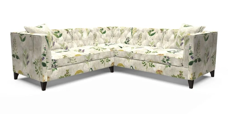 Haresfield Corner Sofa in Two Tone Plain Biscuit