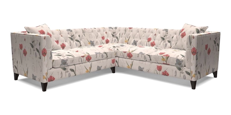 Haresfield Corner Sofa in Two Tone Plain Biscuit