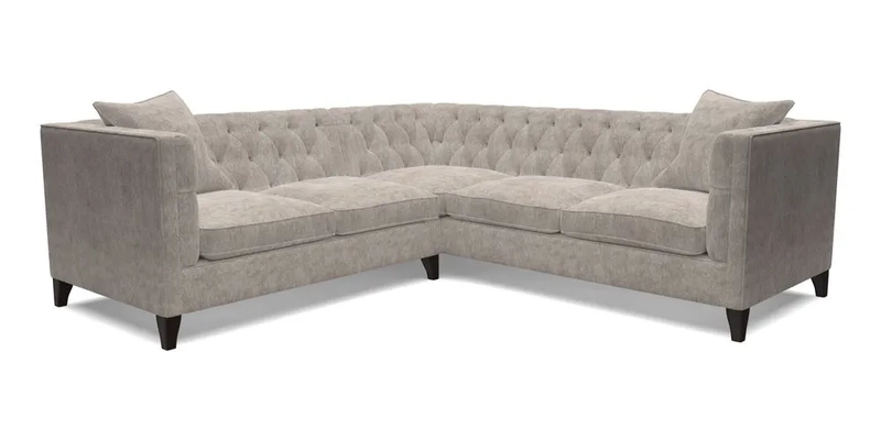 Haresfield Corner Sofa in Two Tone Plain Biscuit
