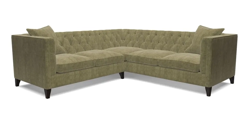 Haresfield Corner Sofa in Two Tone Plain Biscuit