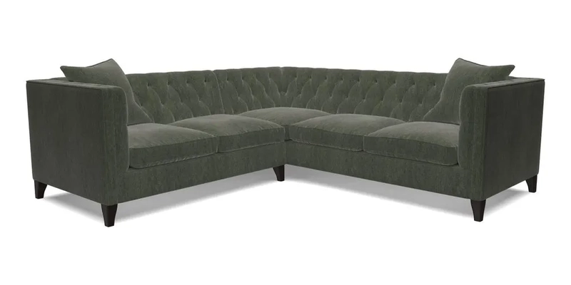 Haresfield Corner Sofa in Two Tone Plain Biscuit