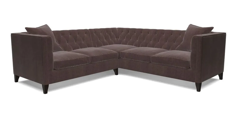 Haresfield Corner Sofa in Two Tone Plain Biscuit