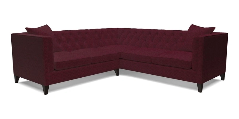 Haresfield Corner Sofa in Two Tone Plain Biscuit