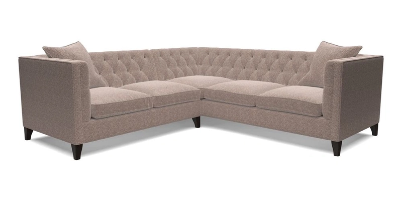 Haresfield Corner Sofa in Two Tone Plain Biscuit