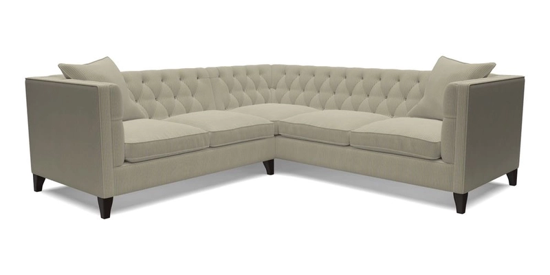 Haresfield Corner Sofa in Two Tone Plain Biscuit