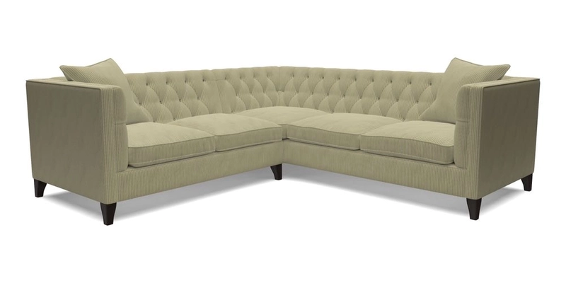 Haresfield Corner Sofa in Two Tone Plain Biscuit