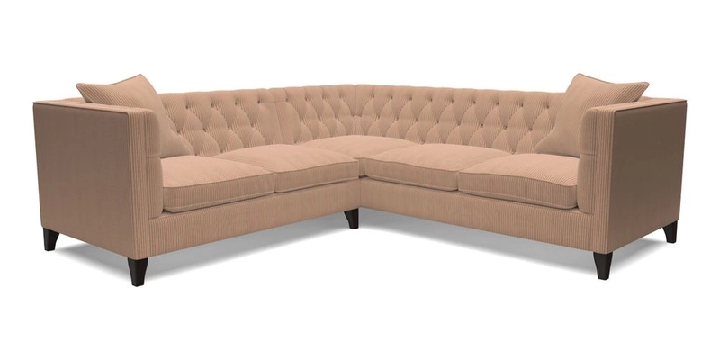 Haresfield Corner Sofa in Two Tone Plain Biscuit