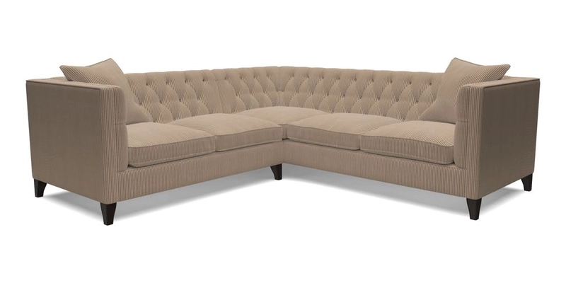 Haresfield Corner Sofa in Two Tone Plain Biscuit