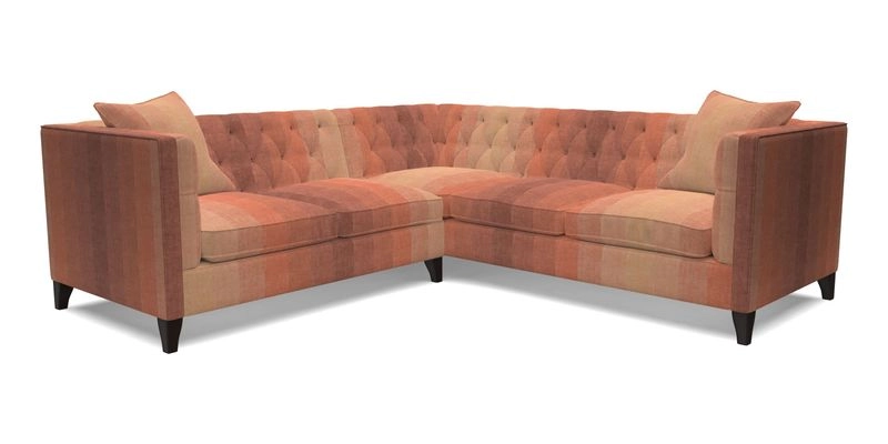 Haresfield Corner Sofa in Two Tone Plain Biscuit