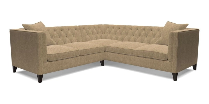 Haresfield Corner Sofa in Two Tone Plain Biscuit