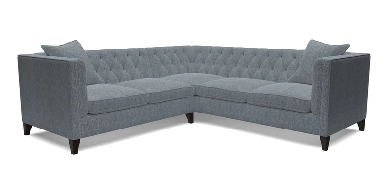 Haresfield Corner Sofa in Two Tone Plain Biscuit