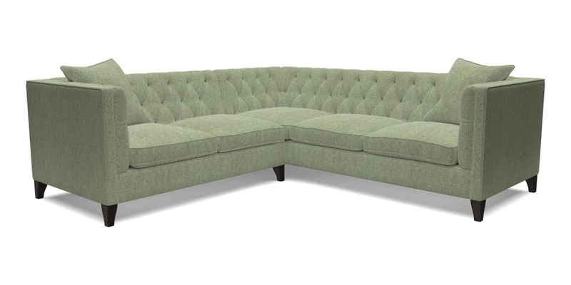 Haresfield Corner Sofa in Two Tone Plain Biscuit