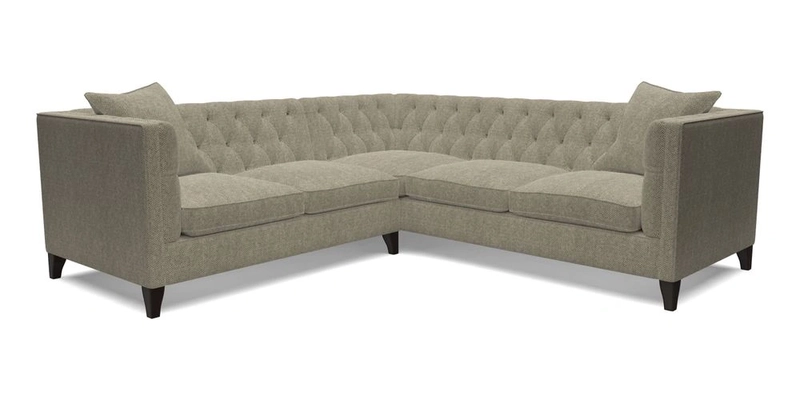 Haresfield Corner Sofa in Two Tone Plain Biscuit