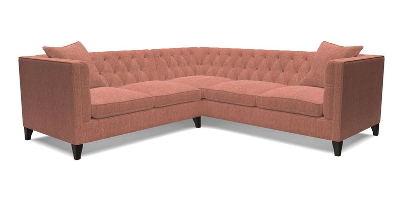 Haresfield Corner Sofa in Two Tone Plain Biscuit