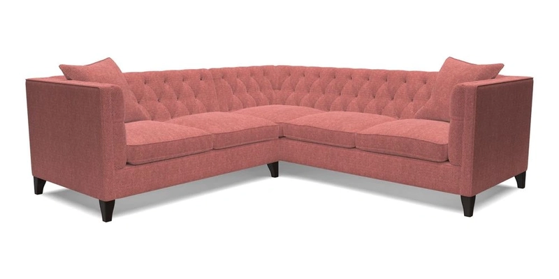 Haresfield Corner Sofa in Two Tone Plain Biscuit