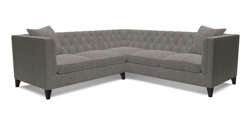 Haresfield Corner Sofa in Two Tone Plain Biscuit