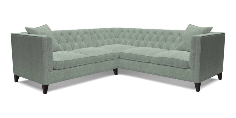 Haresfield Corner Sofa in Two Tone Plain Biscuit