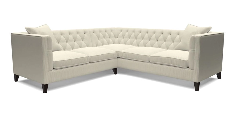 Haresfield Corner Sofa in Two Tone Plain Biscuit