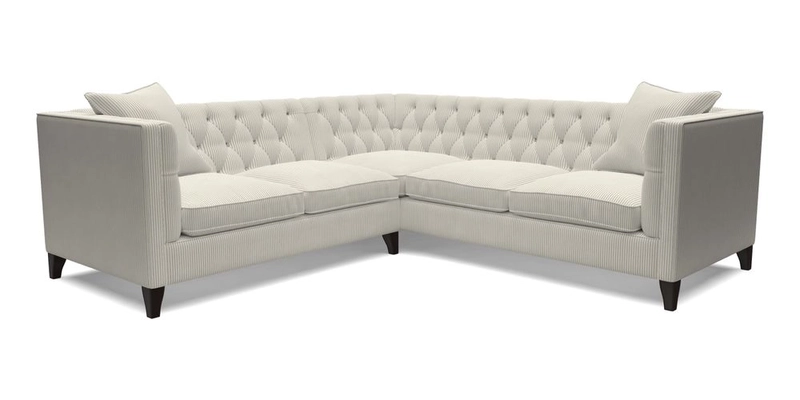 Haresfield Corner Sofa in Two Tone Plain Biscuit