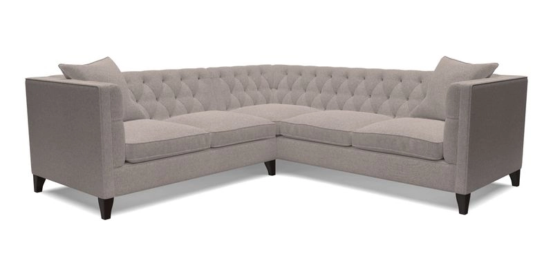Haresfield Corner Sofa in Two Tone Plain Biscuit
