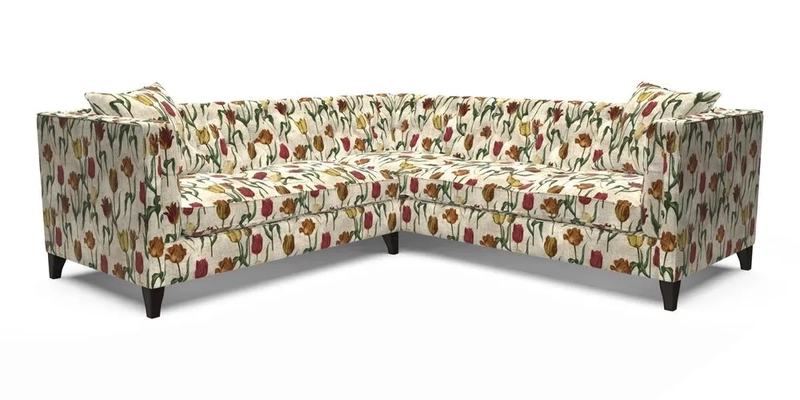 Haresfield Corner Sofa in Two Tone Plain Biscuit