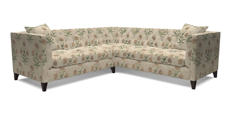 Haresfield Corner Sofa in Two Tone Plain Biscuit