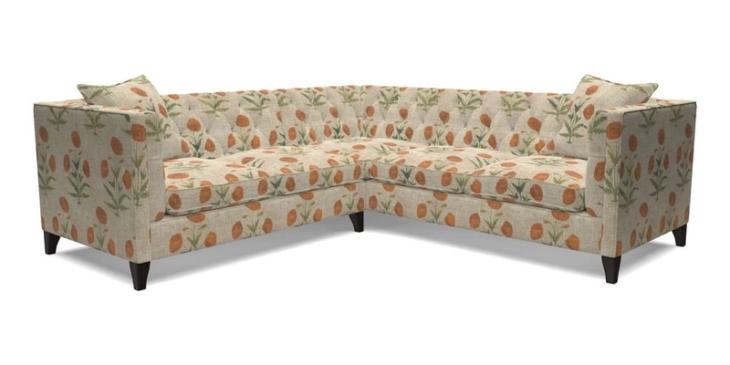 Haresfield Corner Sofa in Two Tone Plain Biscuit