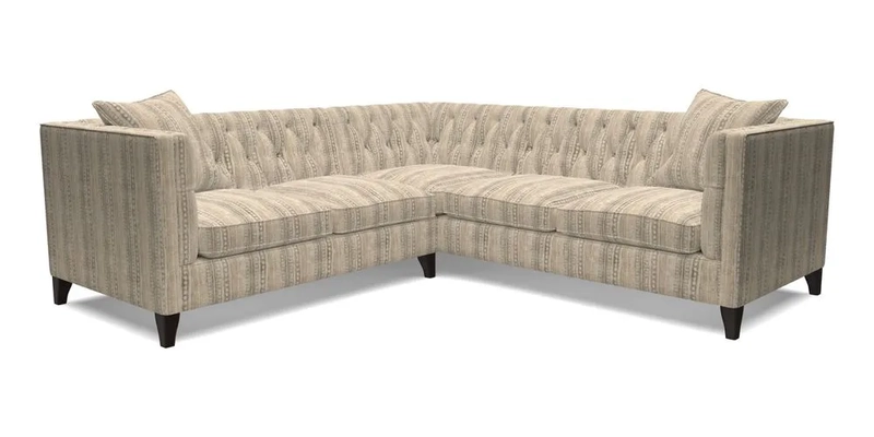 Haresfield Corner Sofa in Two Tone Plain Biscuit