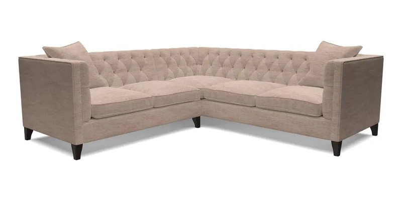 Haresfield Corner Sofa in Two Tone Plain Biscuit