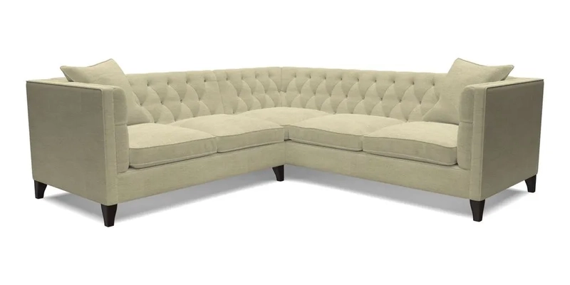 Haresfield Corner Sofa in Two Tone Plain Biscuit