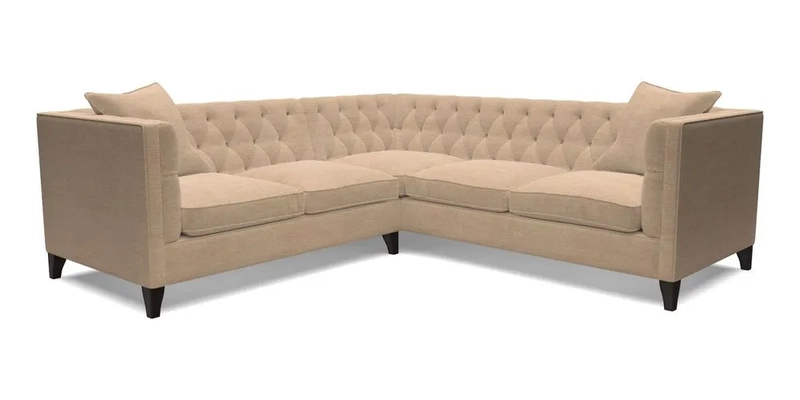 Haresfield Corner Sofa in Two Tone Plain Biscuit