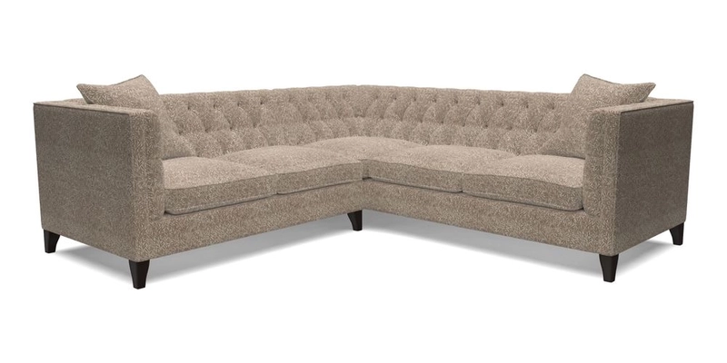 Haresfield Corner Sofa in Two Tone Plain Biscuit