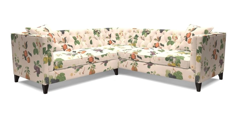 Haresfield Corner Sofa in Two Tone Plain Biscuit