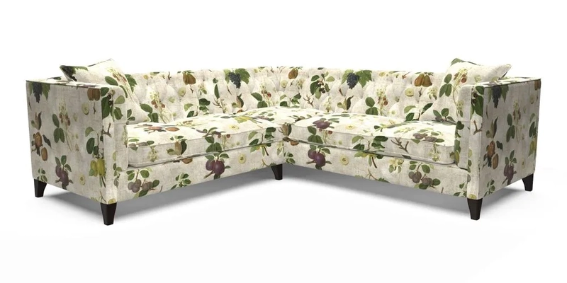 Haresfield Corner Sofa in Two Tone Plain Biscuit