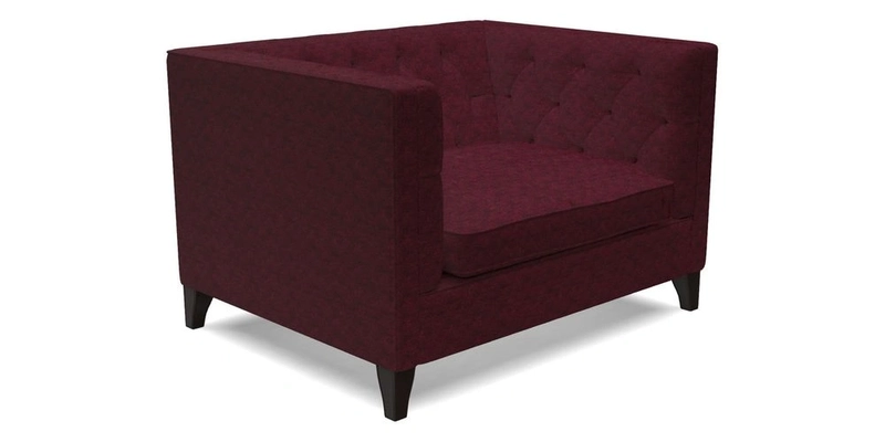 Haresfield Snuggler Dipped Arms in Mohair Lichen Seat Cushion in RHS Gertrude Jekyll Meadow Flower Olive and Scatters in RHS Gertrude Jekyll Folklore Olive