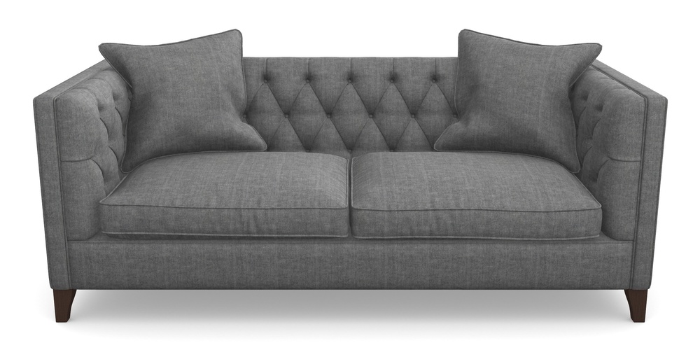 Product photograph of Haresfield 3 Seater Sofa In Super Soft Velvet - Steel from Sofas and Stuff Limited