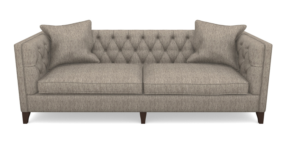 Product photograph of Haresfield 4 Seater Sofa In Aqua Clean Tenby - Chestnut from Sofas and Stuff Limited