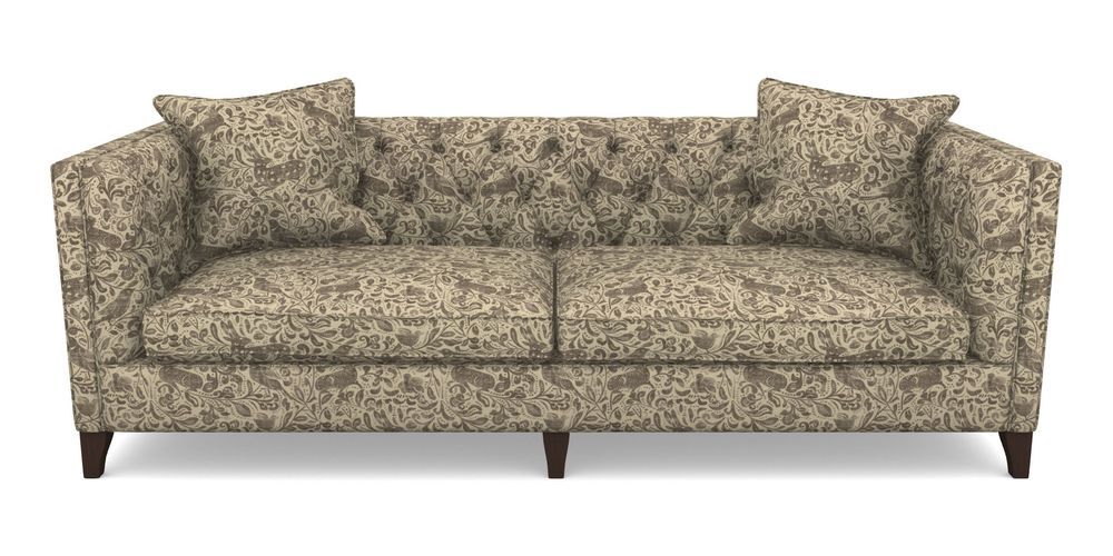 Product photograph of Haresfield 4 Seater Sofa In V A Drawn From Nature - Bird And Rabbit - Brown from Sofas and Stuff Limited