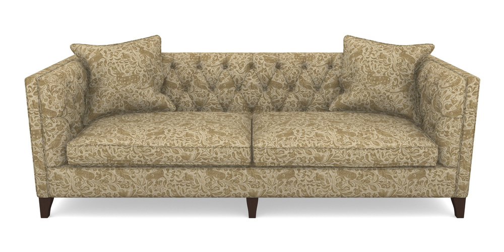 Product photograph of Haresfield 4 Seater Sofa In V A Drawn From Nature - Bird And Rabbit - Gold from Sofas and Stuff Limited