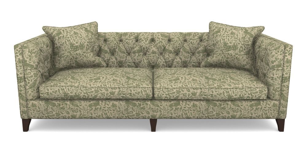 Product photograph of Haresfield 4 Seater Sofa In V A Drawn From Nature - Bird And Rabbit - Light Green from Sofas and Stuff Limited