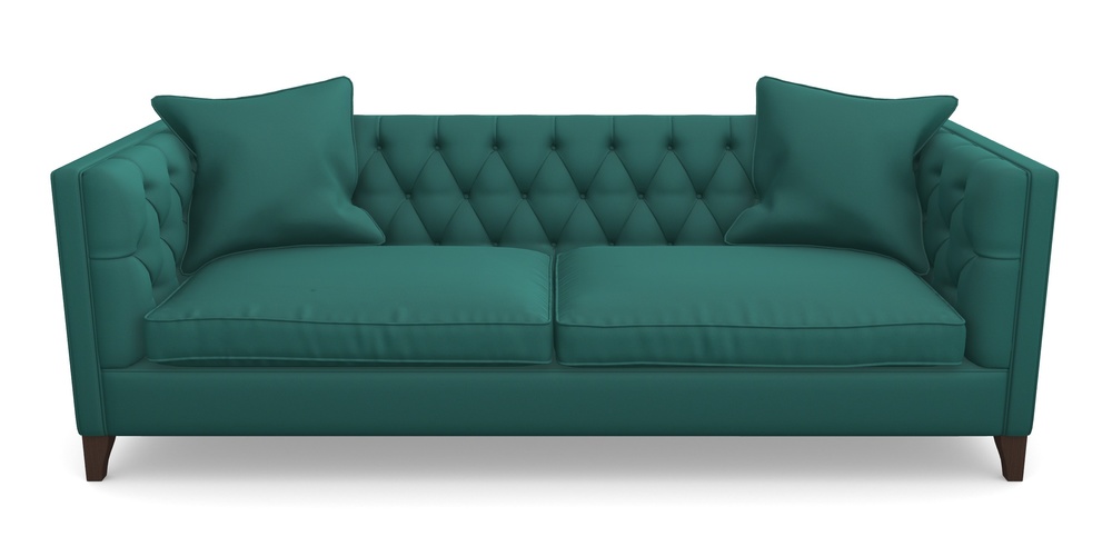 Product photograph of Haresfield 4 Seater Sofa In Clever Glossy Velvet - Kingfisher from Sofas and Stuff Limited