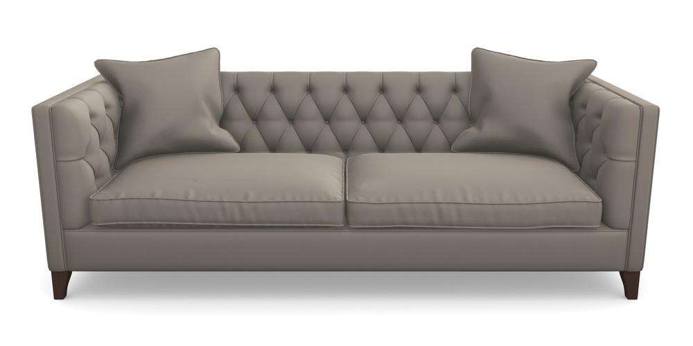 Product photograph of Haresfield 4 Seater Sofa In Clever Glossy Velvet - Mole from Sofas and Stuff Limited