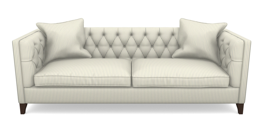 Product photograph of Haresfield 4 Seater Sofa In Cotton Stripe - Sky from Sofas and Stuff Limited