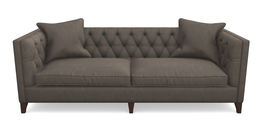 Product photograph of Haresfield 4 Seater Sofa In Clever Tough And Eco Velvet - Chrome from Sofas and Stuff Limited