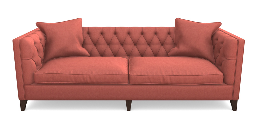 Product photograph of Haresfield 4 Seater Sofa In Clever Tough And Eco Velvet - Damson from Sofas and Stuff Limited