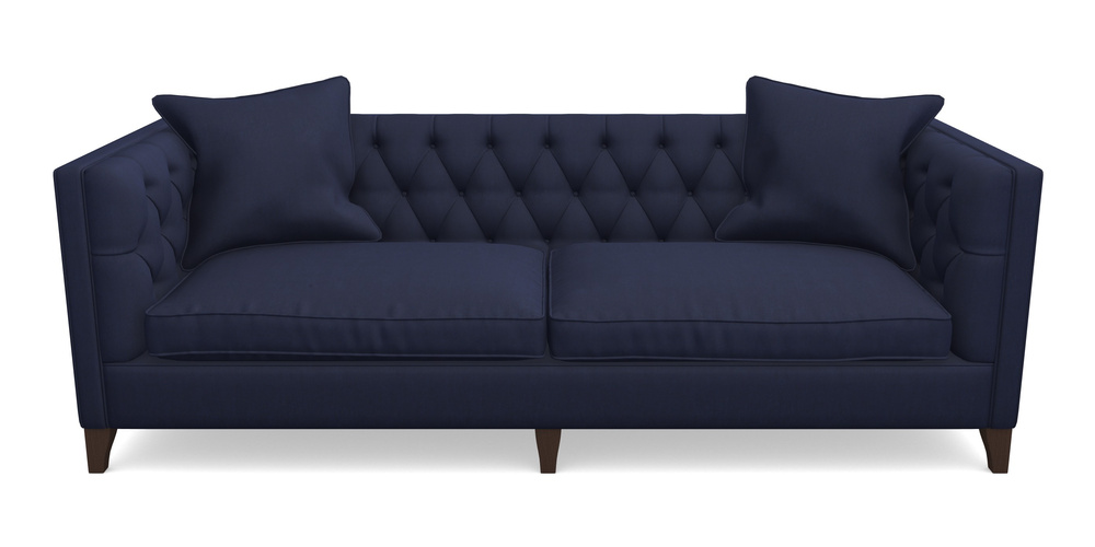 Product photograph of Haresfield 4 Seater Sofa In Clever Tough And Eco Velvet - Indigo from Sofas and Stuff Limited