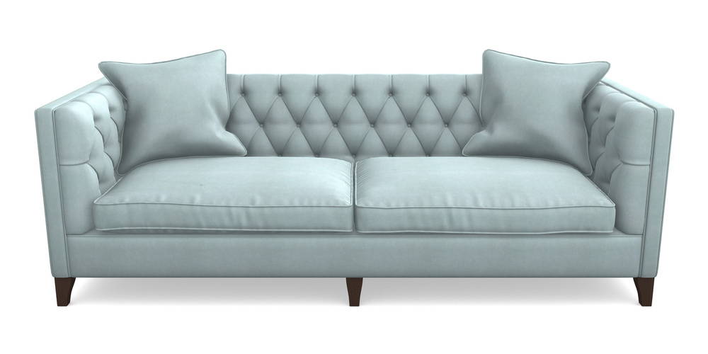 Product photograph of Haresfield 4 Seater Sofa In Clever Tough And Eco Velvet - Mineral from Sofas and Stuff Limited