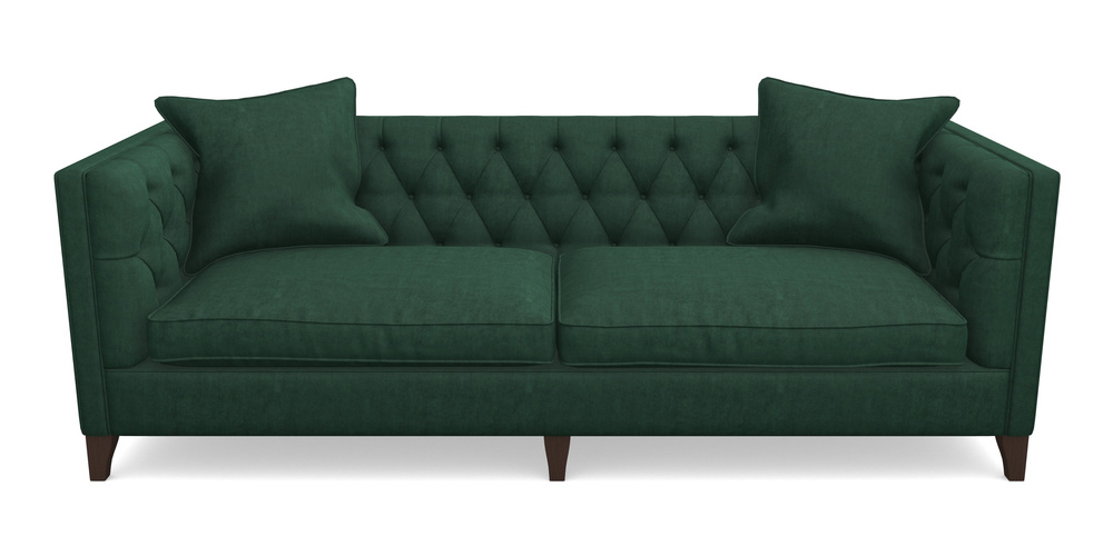 Product photograph of Haresfield 4 Seater Sofa In Clever Tough And Eco Velvet - Pine from Sofas and Stuff Limited